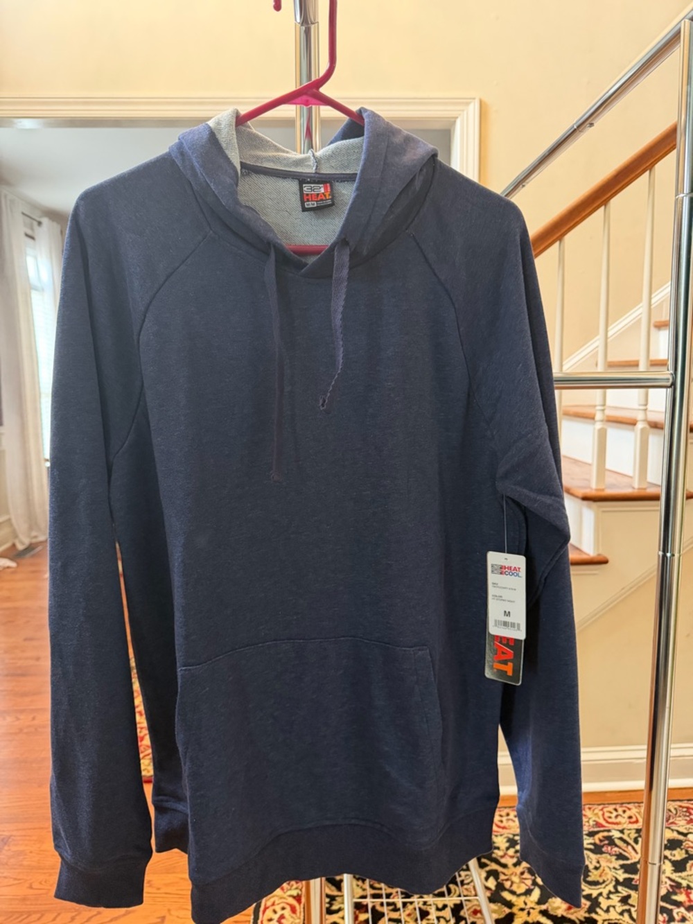 32 Degrees Navy Hooded Pullover Sweatshirt